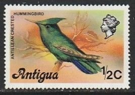 1976 Antigua - Sc 405 - MH VF - 1 single - Antillean Crested Hummingbird