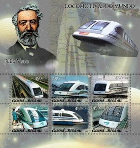 Guinea - Bissau 2005 - Maglev trains & Jules Verne 6v, Michel 3028-3033 