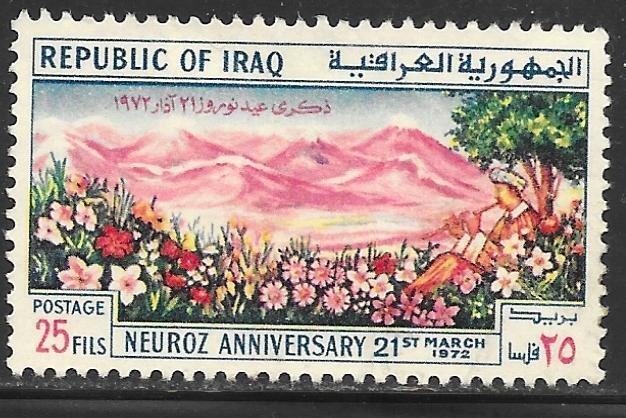 Iraq 638: 25f Mountain Ranges , Blossoming Wildflowers, used, F-VF