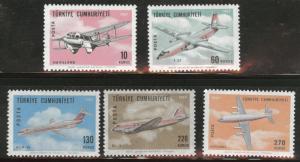 TURKEY Scott C39-43 MH* 1967 Airmail set