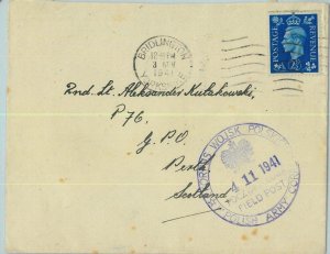 95327 - GB - POSTAL HISTORY - Cover from POLISH TROOPS West I Corps 1941 Aviator-