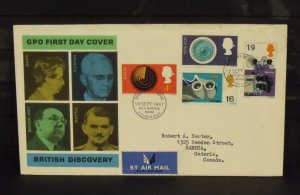15375   GREAT BRITAIN   FDC # 518-521      British Discovery      CV$ 5.20