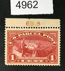 US STAMPS # Q1 PLATE SINGLE MINT OG H LOT #4962
