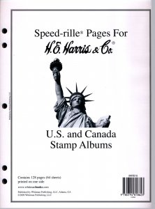 H E Harris Speed-rille Pages For US and Canada Stamp Albums