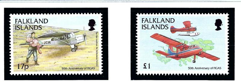 Falkland Is 714-15 MNH 1998 Air Medical Services