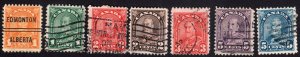 Canada 162-163-165-166-167-169-170 King George V used stamps