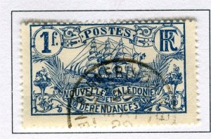 FRENCH COLONIES; NEW CALEDONIA 1905 Pictorial issue fine used 1F. value