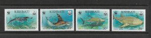 FISH - KIRIBATI #562-5  WWF   MNH