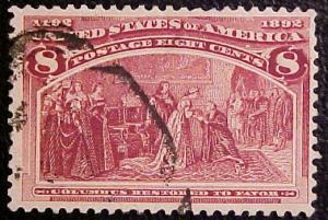 US  #236 8c Columbian Used Handsome Stamp!!!