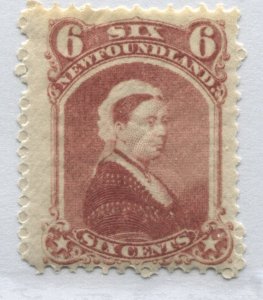 Newfoundland QV 1870 6 cents dull rose unmounted mint NH