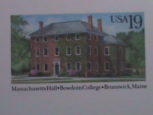 ​UNITED STATES-1993-BOWDOIN COLEGE-BRUNSWICK-MAINE-MNH- POST CARD-VERY FINE
