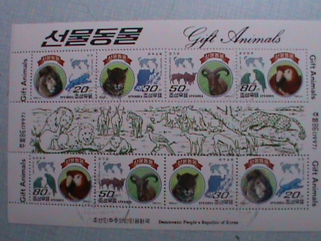 ​KOREA 1997 SC#3673a  LOVELY BEAUTIFUL GIFTS ANIMALS-CTO SHEET-VERY FINE