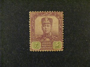 Malaya-Johore #80 mint hinged typical toned gum a22.6 4840