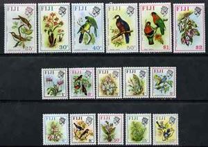 Fiji 1971-72 Birds & Flowers definitive set complete ...