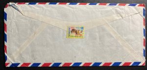 1964 Wellesley New Zealand Airmail cover To Erie PA USA Greetings Seal