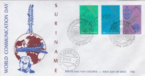 Suriname # 385-397, World Telecommunication Day, First Day Cover
