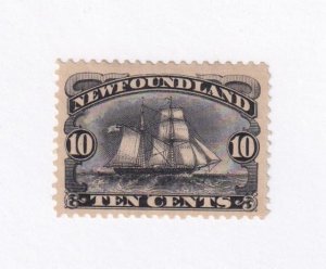 NEWFOUNDLAND # 59 VF-MNG 10cts SCHOONER I WISH I WAS ABOARD