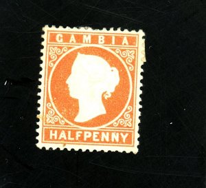 GAMBIA #5 MINT FVF OG PAPER HR Cat $19