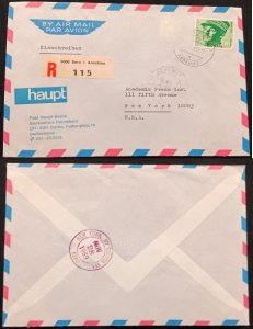 DM)1969, HELVETIA, LETTER SENT TO U.S.A, AIR MAIL AND CERTIFIED, WITH