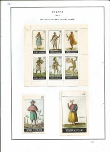 STAFFA - 1982 - Costumes - Sheets - Mint Light Hinged - Private Issue