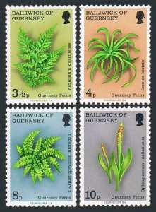 Guernsey 119-122,MNH.Michel 114-117. Ferns,1975.Spleenwort,Sand quillwort,Tongue