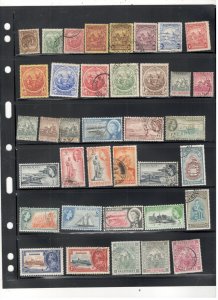 BARBADOS COLLECTION ON STOCK SHEET MINT/USED