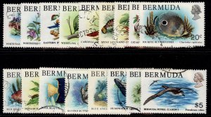 BERMUDA QEII SG387-403, 1978-83 Wildlife set, FINE USED. Cat £23.