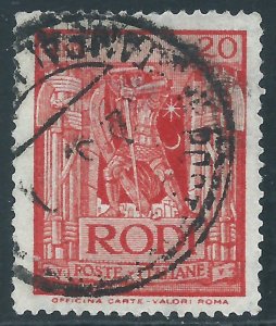 Italy - Rhodes, Sc #17, 20c Used