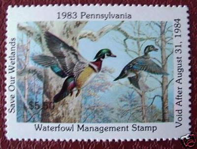 Pennsylvania PA1, 1983 Hunting Permit Stamp, VF, NH