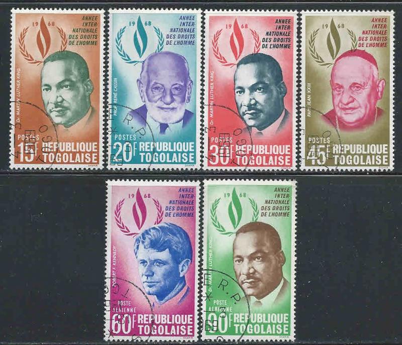 Togo  # 665-68, C102-03 ~ 1969 ~ Ucto, MX, Fillers ~ cv 1.30
