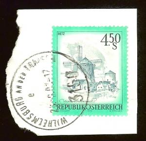 Austria 965 Windmill, Retz on paper used