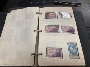 *UNITED STATES  1920'S-1950'S COLLECTION OF 240 DIFFERENT MOST MINT IN BOOK D134