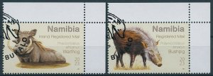 Namibia Stamps 2023 CTO Wild Pigs of Namibia Warthog Bushpig Wild Animals 2v Set