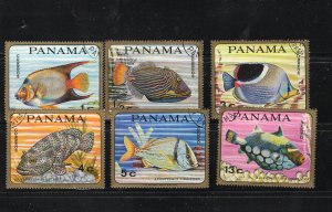 PANAMA #486-486E 1968 TROPICAL FISH MINT VF NH O.G CTO bb