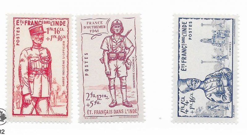 France Dans L'inde #B12-13A MH - Stamp - CAT VALUE $3.75