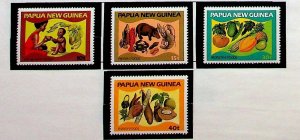 Papua New Guinea Sc 562-5 MNH SET of 1982 - Fruits Nutrition