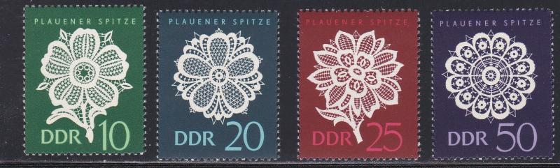 Germany - DDR # 837-840, Lace Designs, NH, 1/2 Cat.