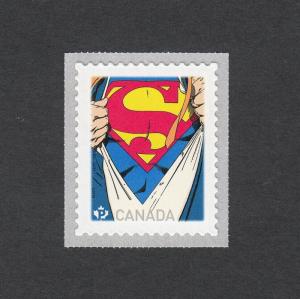 SUPERMAN  stamp cut from COIL. Comic Book Character CANADA 2013 MNH