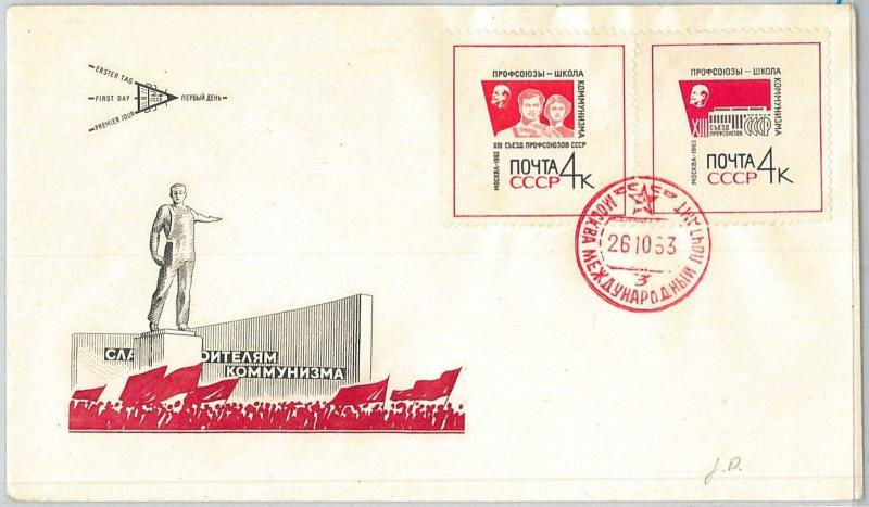 61626 - RUSSIA USSR - POSTAL HISTORY - FDC COVER 1963 -  LENIN Politics