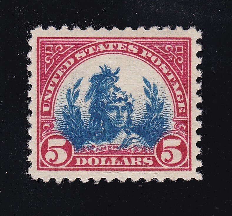 US 573a $5 America Unused XF OG LH SCV $180 (BB10)