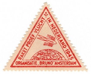 (I.B) Netherlands Cinderella : Rocket Mail Label