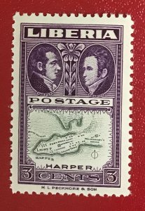 1952 Liberia Sc 334 unused 3c Town of Harper CV$.30 Lot 1912