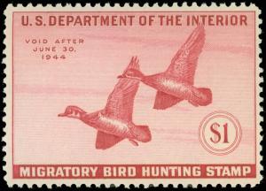 US SCOTT #RW10 MINT-F/VF-NH, MIGRATORY BIRD STAMP, Cpl Trivial Gum Skips, dk-gp2