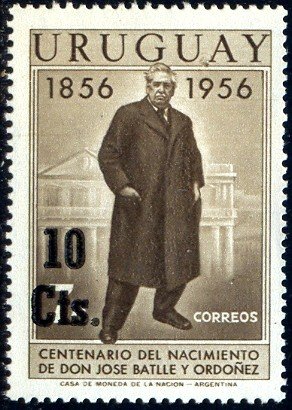 President Jose Battle Ordonez, Birth Cent., Uruguay SC#627 MNH