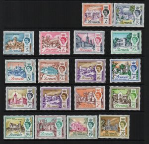 Bermuda 1962 SG163-79 set of 18 unmounted mint