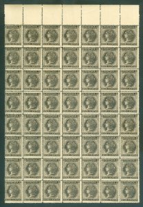 SG 41 Prince Edward Island 6 cent black. A fine fresh unmounted top of sheet... 