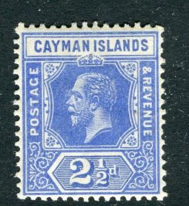 CAYMAN ISLANDS; 1912 early GV Crown CA issue fine Mint hinged 2.5d. value