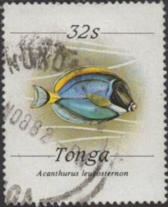 Tonga 1987 SG976b 32s Powder-blue Sturgeonfish FU