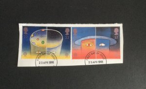 1991 GB. Europe in space. Europa, Set of 4 used stamps ex FDC.