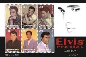 Micronesia 2008 - Elvis Presley Music - Sheet of 6 Stamps - Scott #771 - MNH
